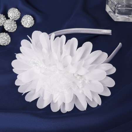 Hair cap "chosen" wave, 0.9 cm, white