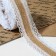 Ribbon from jute "Lace", natural, 37 mm, 4.5 ± 0.5 m, white color