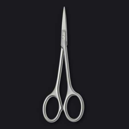 Manicure scissors "Premium satin", narrow, straight, matte, 10.5 cm, on the blist, the color is matte silver-4