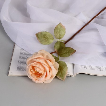 Artificial flowers "silk rose" d-10 cm 45 cm, cream