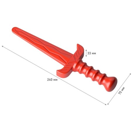 Plastic dagger, red color-1