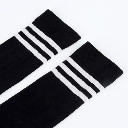 Carnival accessory stockings, black color with stripes, anime-4