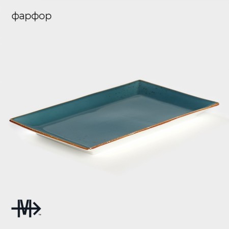 Serving dish Magistro "Cerera" 27x17.5x2 cm, blue color-1