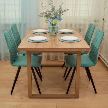 Dining stool Polini Home Rio SM, mint-black color-8