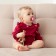 Body baby with ruffles minku, red color, height 80-86 cm