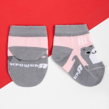 Новый год. Набор носков Крошка Я "Котик", 2 пары, 6-8 см-3