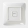 Porcelain dish for submitting Magistro "Blanche. Square ", d = 19 cm, white color
