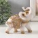 Polystone souvenir "White Elephant in Popon with Gold" MIX 12x6x12 cm