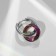 Piercing in the ear "Ring" Saturn, d = 13 mm, gasoline color in silver