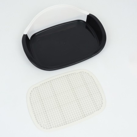 Dog toilet, 57 x 42 x 16 cm, white/black-4