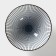 Ceramic “Illusion” salad bowl, 1.1 liters, white and gray color