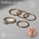 Ring set 5 pieces "perfect fingers" crown, white color in gold