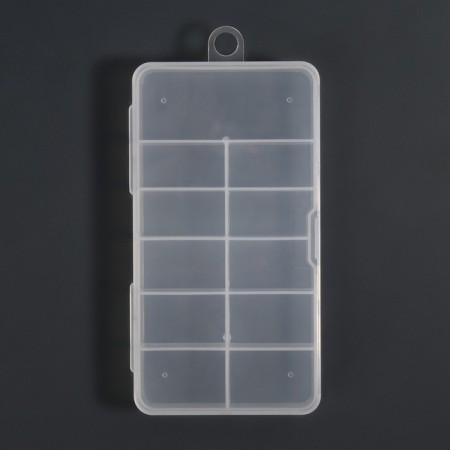 Organizer for decor, with a suspension, 11 cells, 14.5 × 8 × 1.7 cm, the color is transparent-5