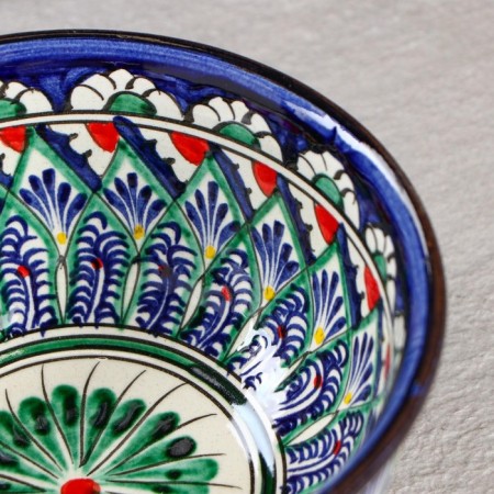 Rishtan ceramics "Patterns" 14.5 cm, small, blue-6