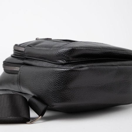 Sling bag, artificial leather, black color-2