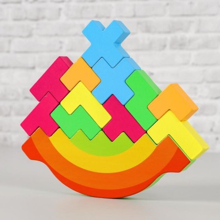 Tetris balancer, size 22.5 × 22.5 × 2 cm, 21 element