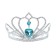 Crown "heart", with stones, MIX's colors