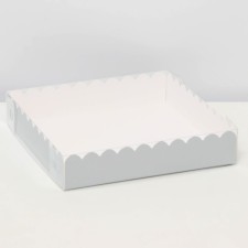 Box for cookies, silver, 15 x 15 x 3 cm