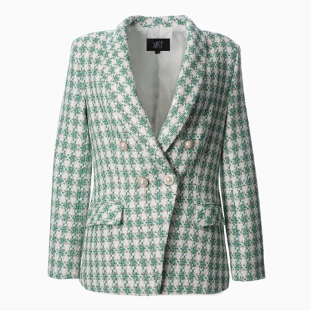 Jacket tweed double -breasted mist p. 48. Green-5