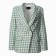 Jacket tweed double -breasted mist p. 48. Green