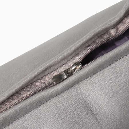 Decorative pillowcase "Ethel" to the leatherette 45x45 cm, gray-3