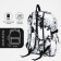 School backpack from textiles, 3 pockets, white/gray color
