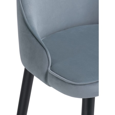 Metal Baric atani stool/velor, black/gray 48x44x97 cm-5