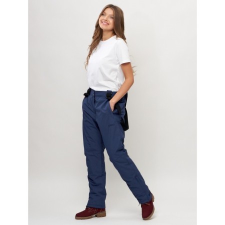 Semi-combinezone ski female, dark blue color, size 50-5