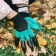 Garden gloves, nylon "shrews", with latex impregnation, with claws, size 10, green, Greengo