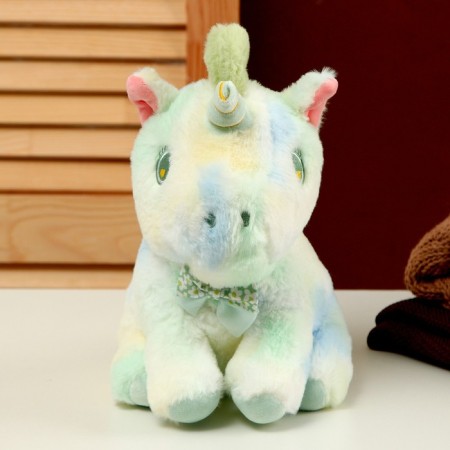 Soft toy "Unicorn" 23 cm, green color-1