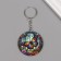 Tail tree "Flower butterfly. Stained glass" 4.6x4.6x0.3 cm