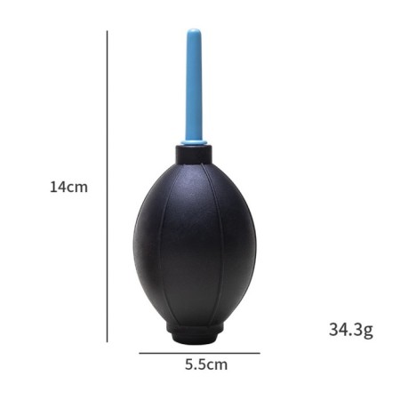 Airy pear to blow off dust chambers of a wrist watch, 14 x 5.5 cm