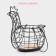 Basket for eggs of the “aesthetics”, the color is black