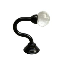 Hook for curtains KS007 CAPPIO, one -rod, black color, 2 pcs