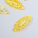 Decor for creativity plastic glue "eye" holography orange set 6 pcs 1.8x4.5 cm