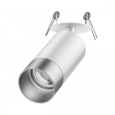 Lamp built -in Novotech. SLIM, 9W, GU10, 155x60x60 mm, white color, silver