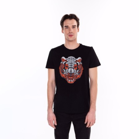 T -shirt male, black color, size 2xl