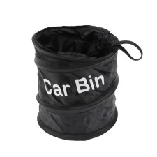 A folding bucket for garbage in a car interior, 4 l, black