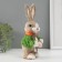 Souvenir "Bunny in green with a stick" 9x8x23.5 cm