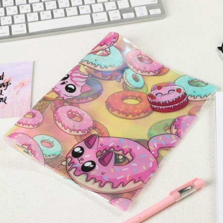 Holographic cover for the notebook "Donut", 34.7 x 21.1 cm-5