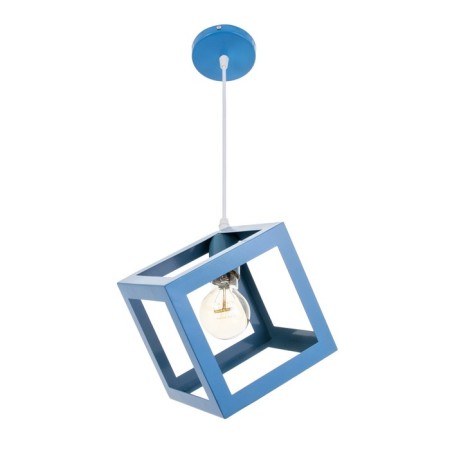 Lamp Bayerlux suspension Bayerlux "square" 1x40W E27 blue 16x16x18-116 cm