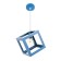 Lamp Bayerlux suspension Bayerlux "square" 1x40W E27 blue 16x16x18-116 cm