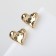 Earrings Plastic "Heart" Current, Color Gold