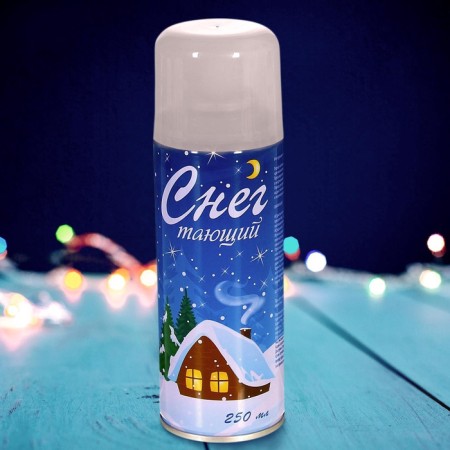 New Year's spray snow, white color, 250 ml, melting, for the new year-1