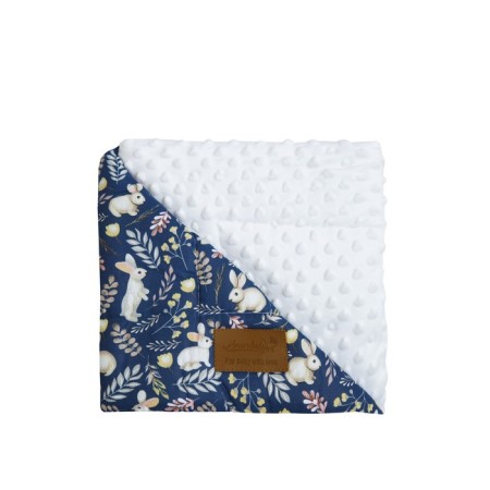 Plaid "Grow together", size 96x87 cm, blue, white color-3