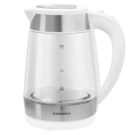 Teapot Maunfeld MGK1710GW, glass, 1.7 l, 2200 watts, white