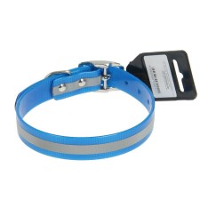 Biotan collar with a reflective strip, 30-40 x 2 cm, blue