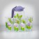 Set for juice "Rosochka" art painting, 6 glasses 1250/200 ml