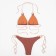 Separate Minaku swimsuit on ties, brown color, size 48