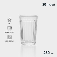Glated glass glass, 250 ml